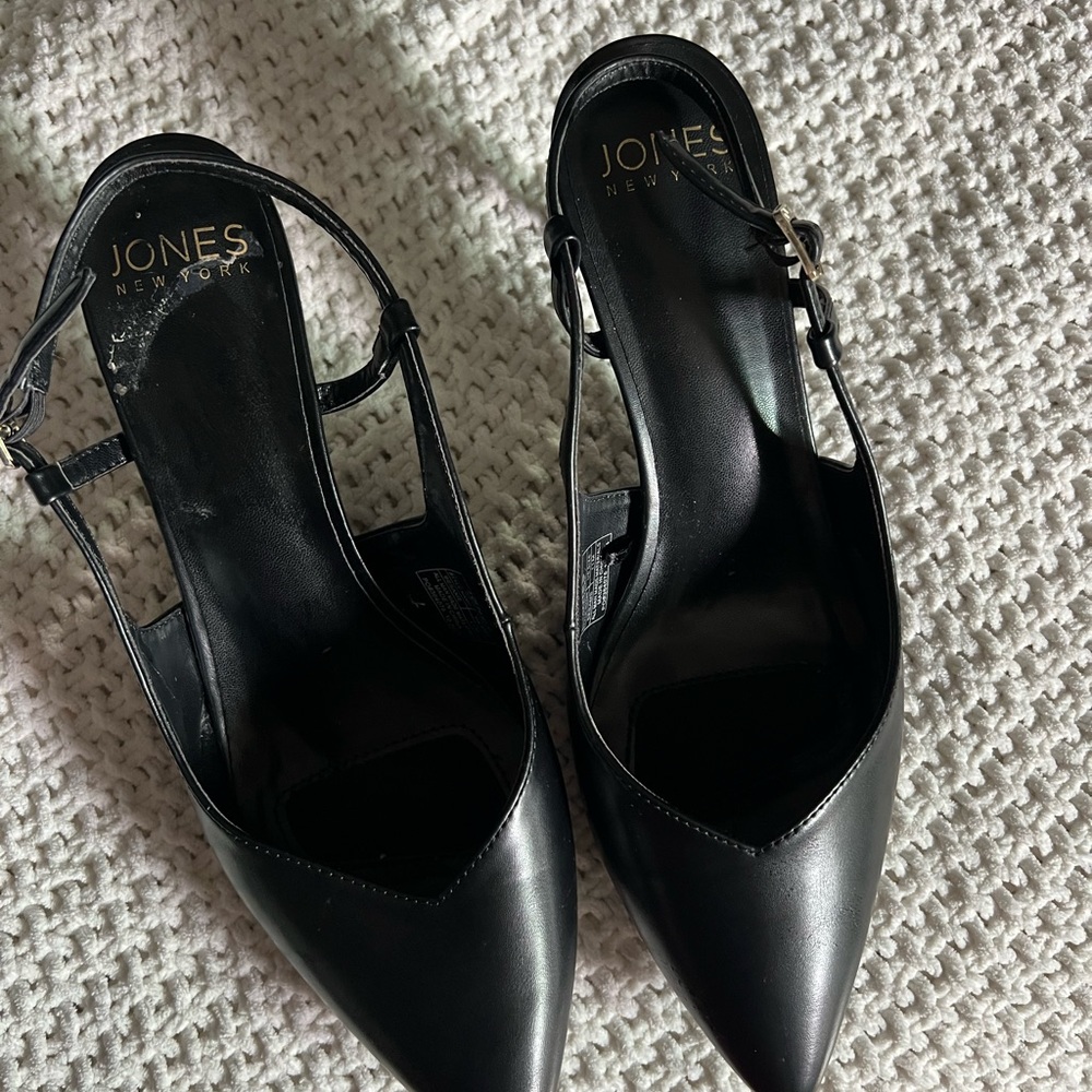 Jones New York Black Women's Slingback Heels